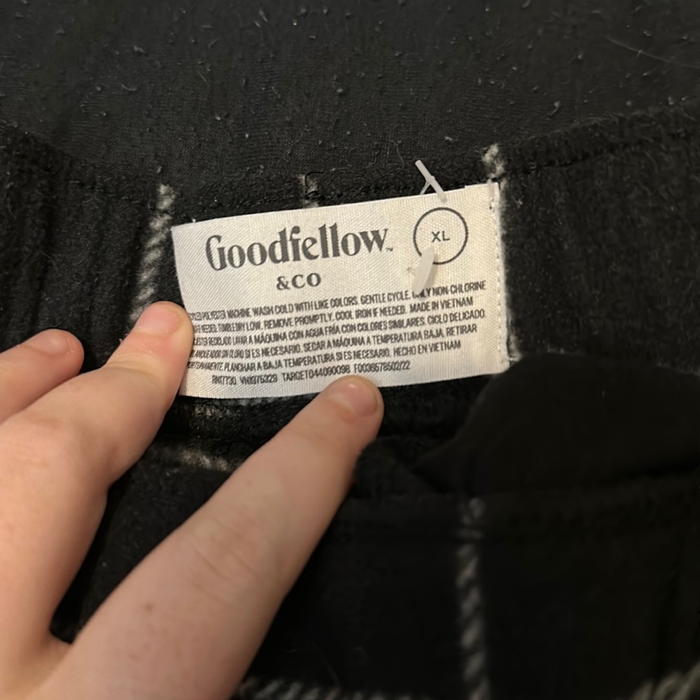Men’s Goodfellow &co. Black plaid sleep pants XL!